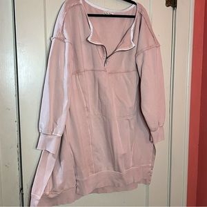 Size Large Dusty Pink HUGE sweatshirt from We the Free Free People